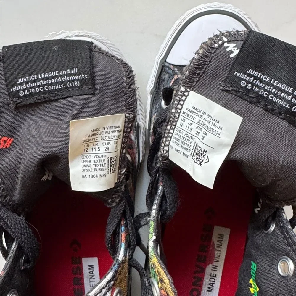 CONVERSE Comic Book High-Top Sneakers LIMITED EDITION justice league